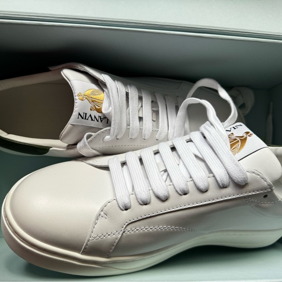 Lanvin DDB0 white dark green sneakers  FM-SKDK0A-GOTE-E23 size 43/10 NWT - Picture 12 of 12